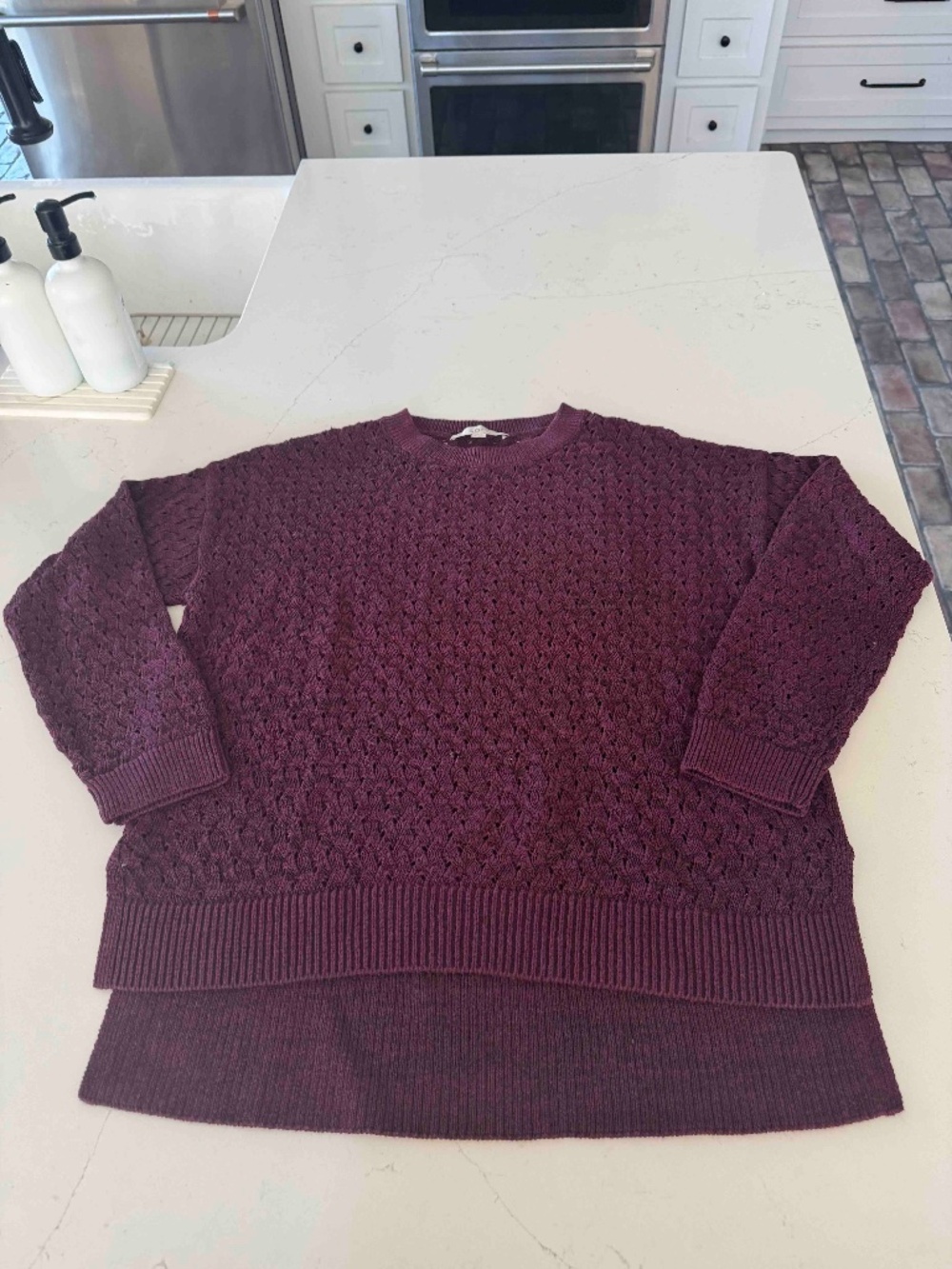 Loft Wine Sweater Sz XL